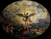 Eugene Delacroix St Michael defeats the Devil oil on canvas